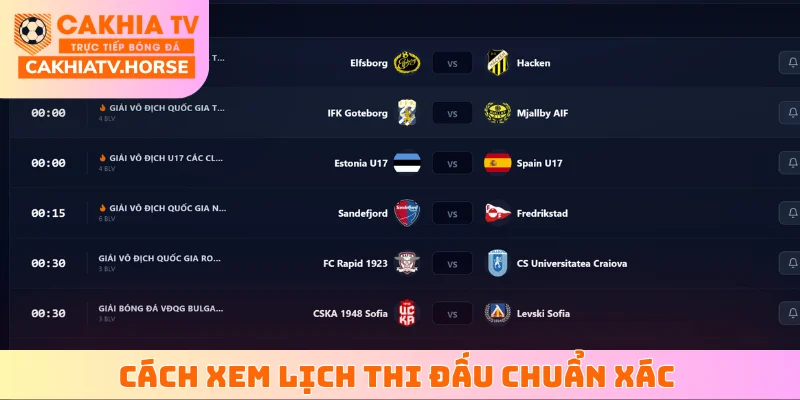 Cách xem lịch thi đấu chuẩn xác và không bỏ lỡ trận đấu