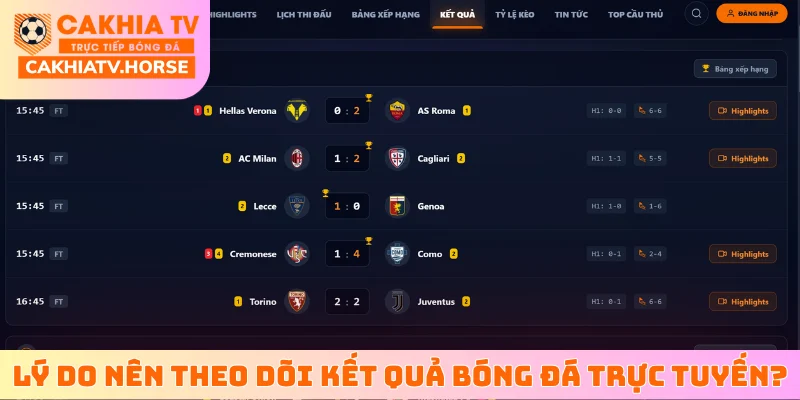 Lý do nên theo dõi các kết quả bóng đá trực tuyến?
